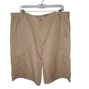 Old Mill Nylon Performance Shorts Men's XL (38x11.5) Khaki Lightweight Cargo NEW